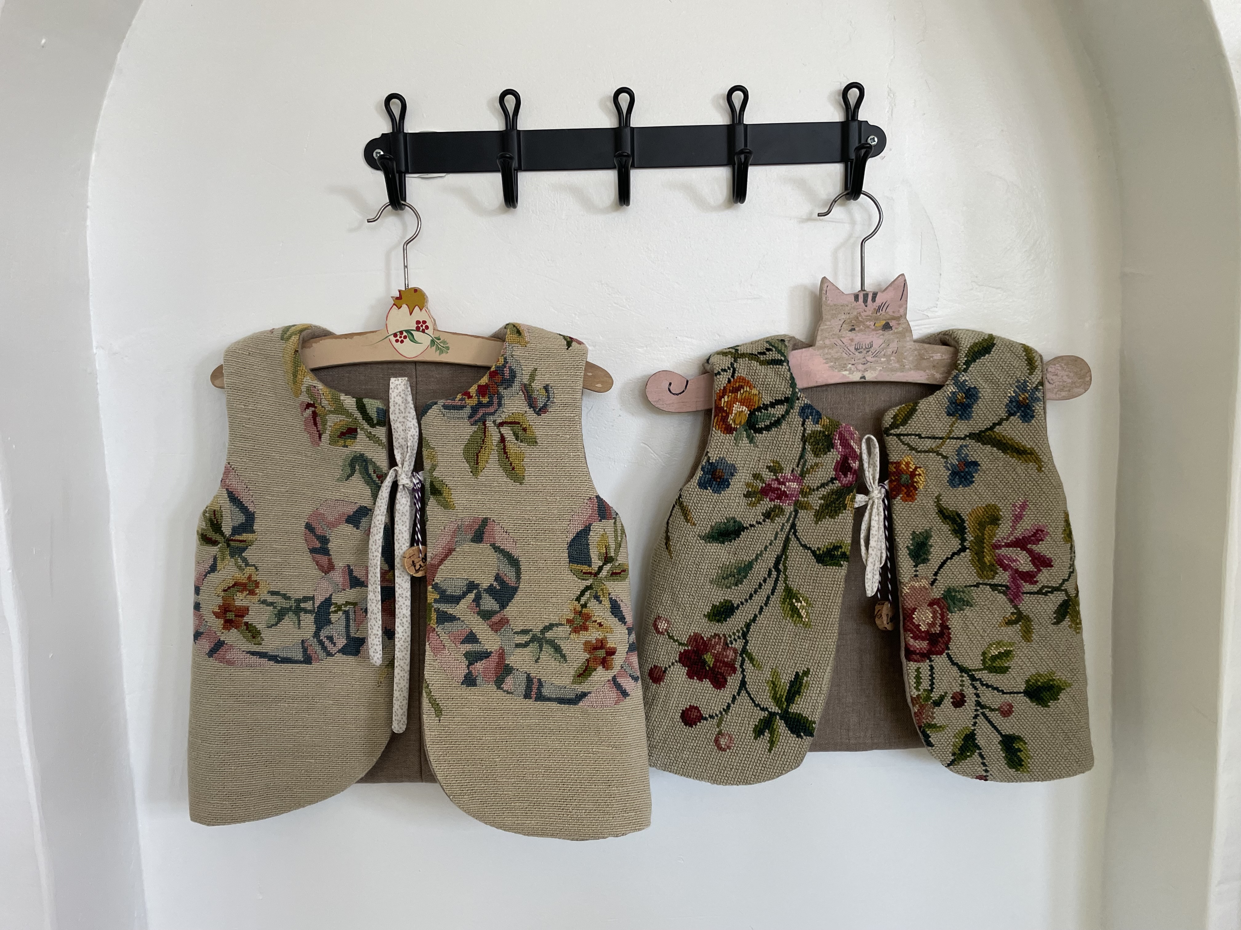 fabrique à curiosités - gilets sans manches enfant en canevas upcyclé